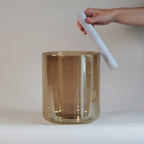 7” E-10 (4. Oktave) in 432&nbsp;Hz Kristallklangschale – Braun I Infinity Bowls®