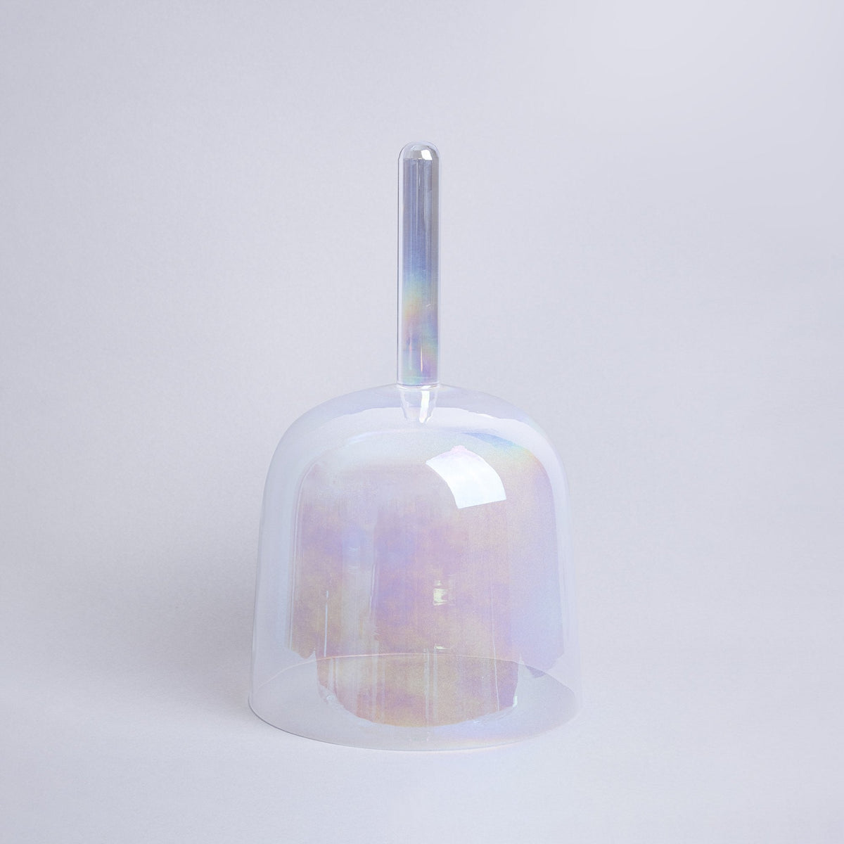 Kristallklangschale EULE KRAFTTIER 432 Hz mit Griff in weiß - 18,5 cm | AkashaBowls®