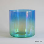 8,5” F-5 (3. Oktave) in 432&nbsp;Hz Kristallklangschale – Blau-Grün I Infinity Bowls®