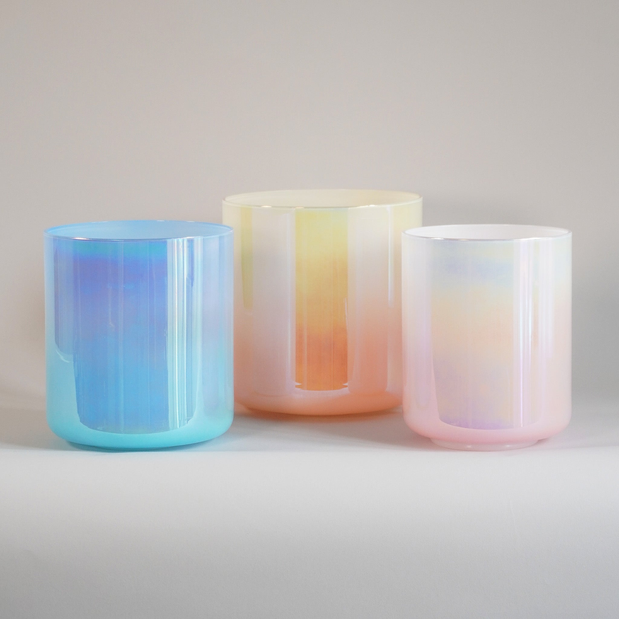 Kristallklangschalen-Set „Candy Pearl“ in 432 Hz I Infinity Bowls®