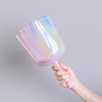 Kristallklangschale EINHORN KRAFTTIER 432 Hz mit Griff - 16 cm | AkashaBowls®