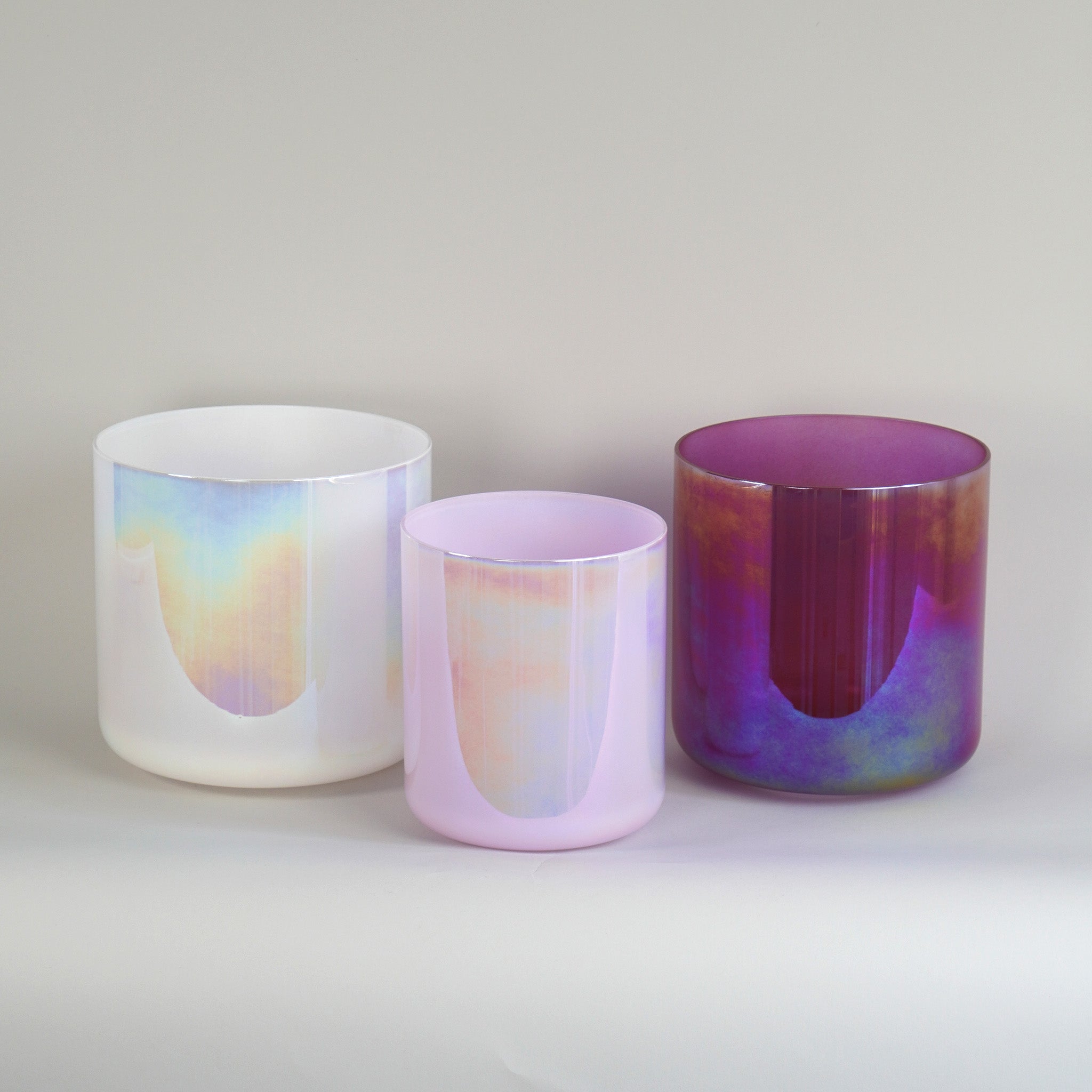 Kristallklangschalen-Set „Purple Harmony“ in 432 Hz I Infinity Bowls®