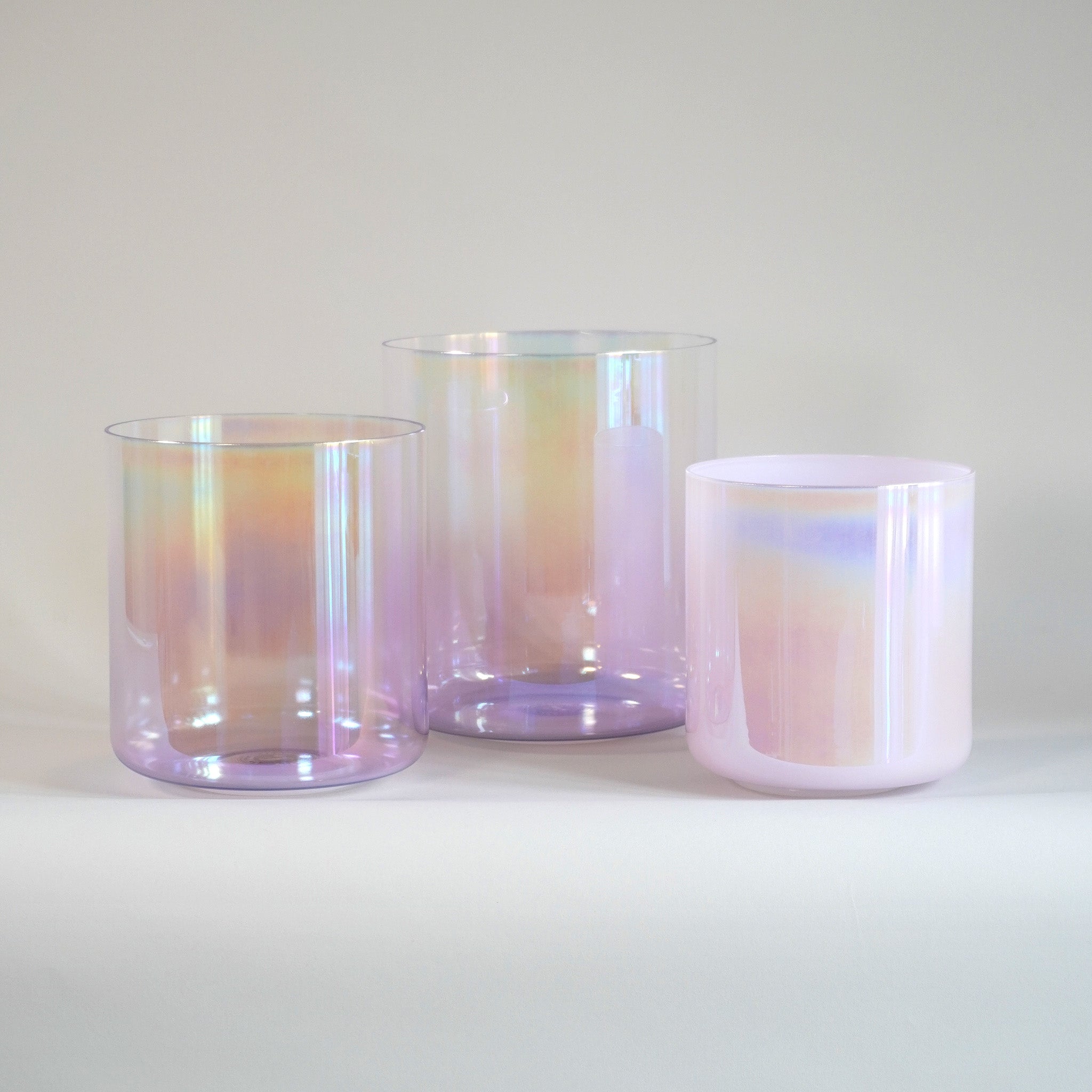 Kristallklangschalen-Set „Violet Aura“ in 432 Hz I Infinity Bowls®