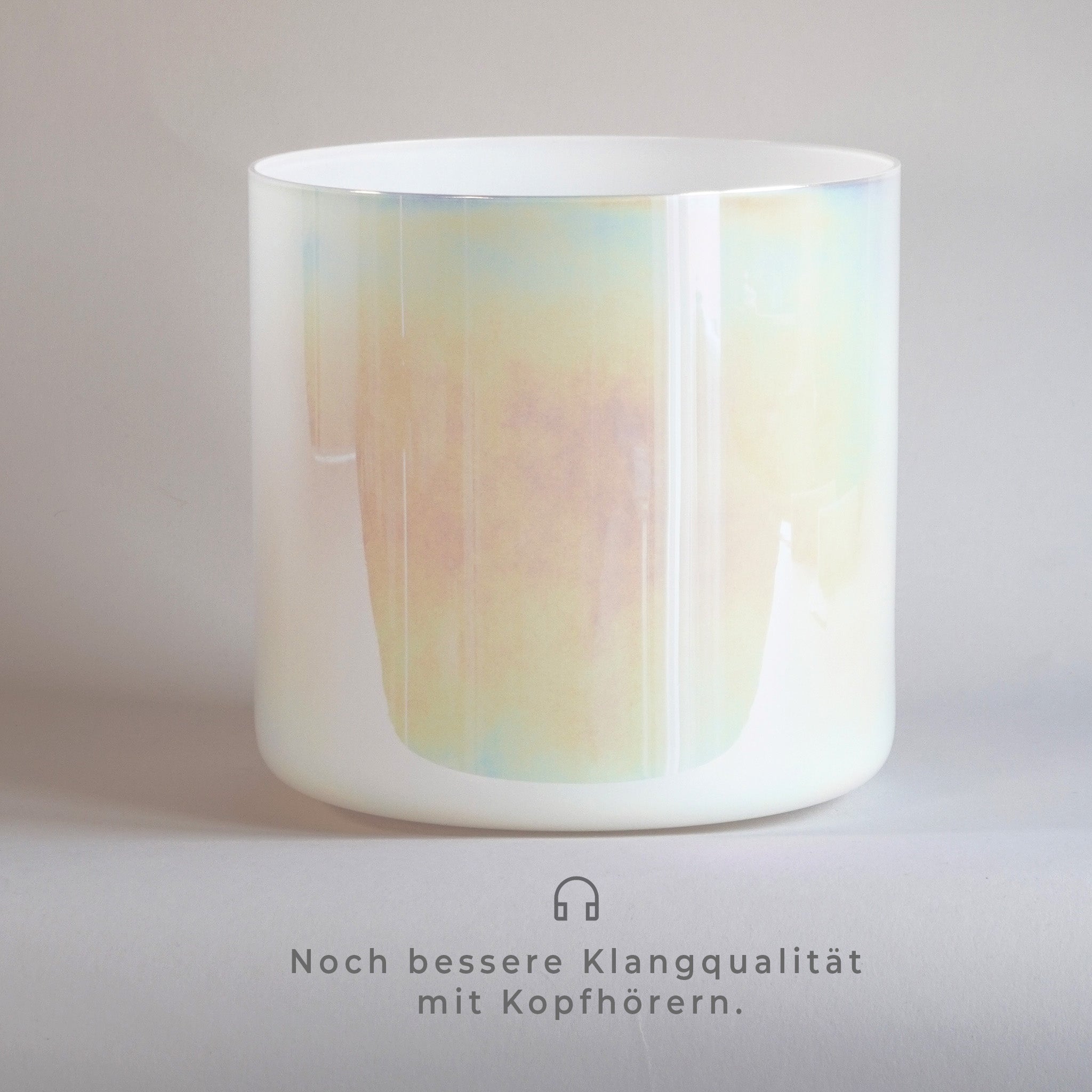 Kristallklangschale Weiß F