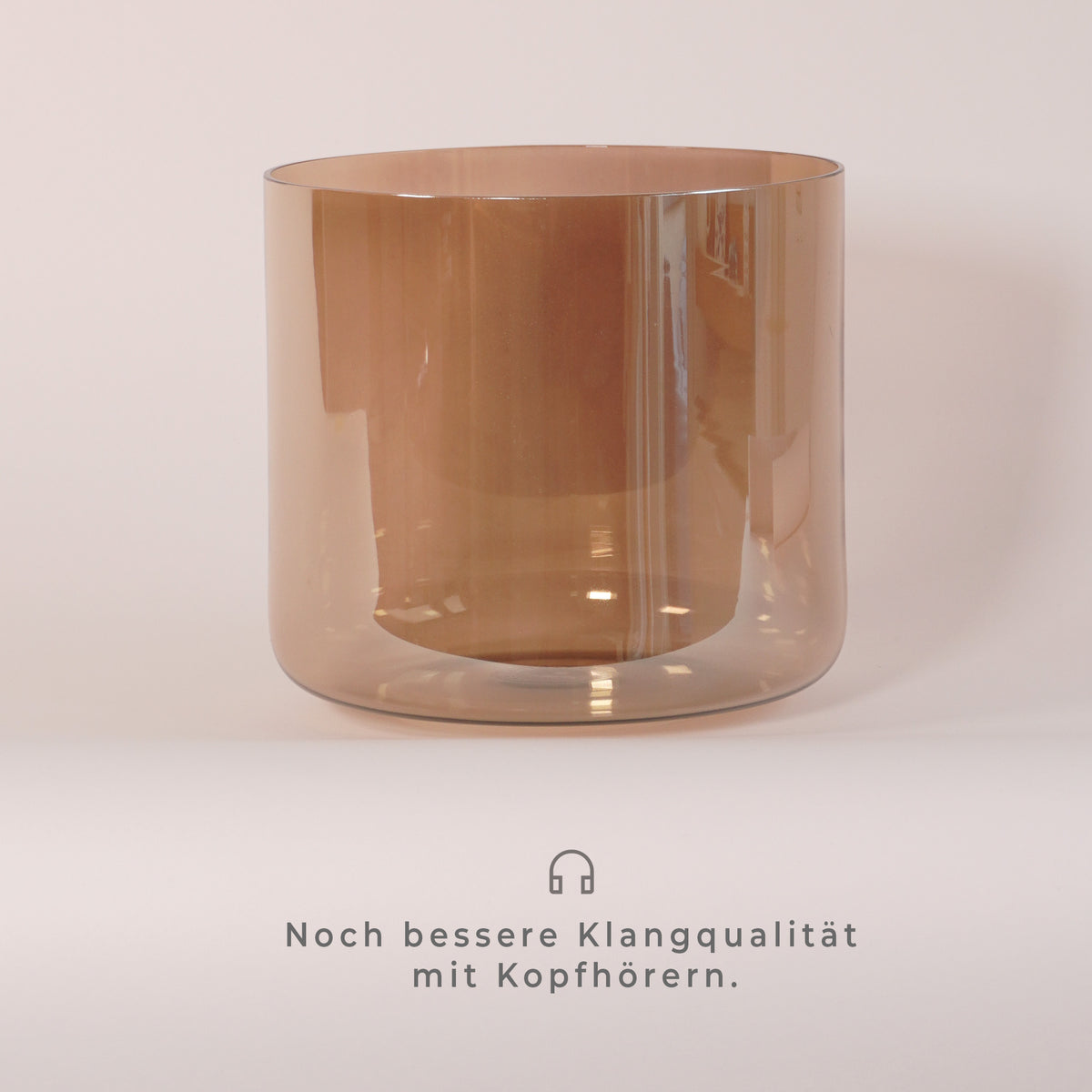 Kristallklangschale Smokey Braun