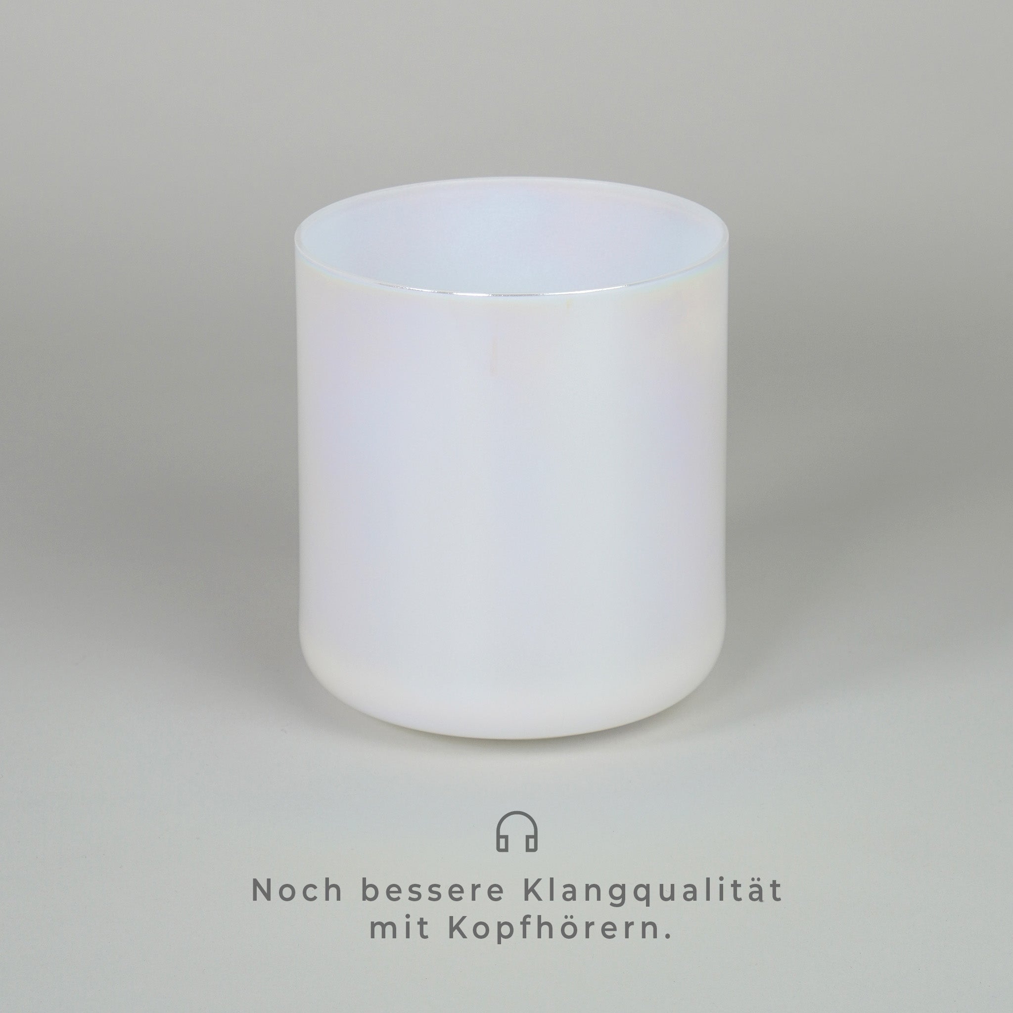 Kristallklangschale F0 Weiß