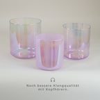 Kristallklangschalen-Set „Purple Harmony“ in 432 Hz I Infinity Bowls®