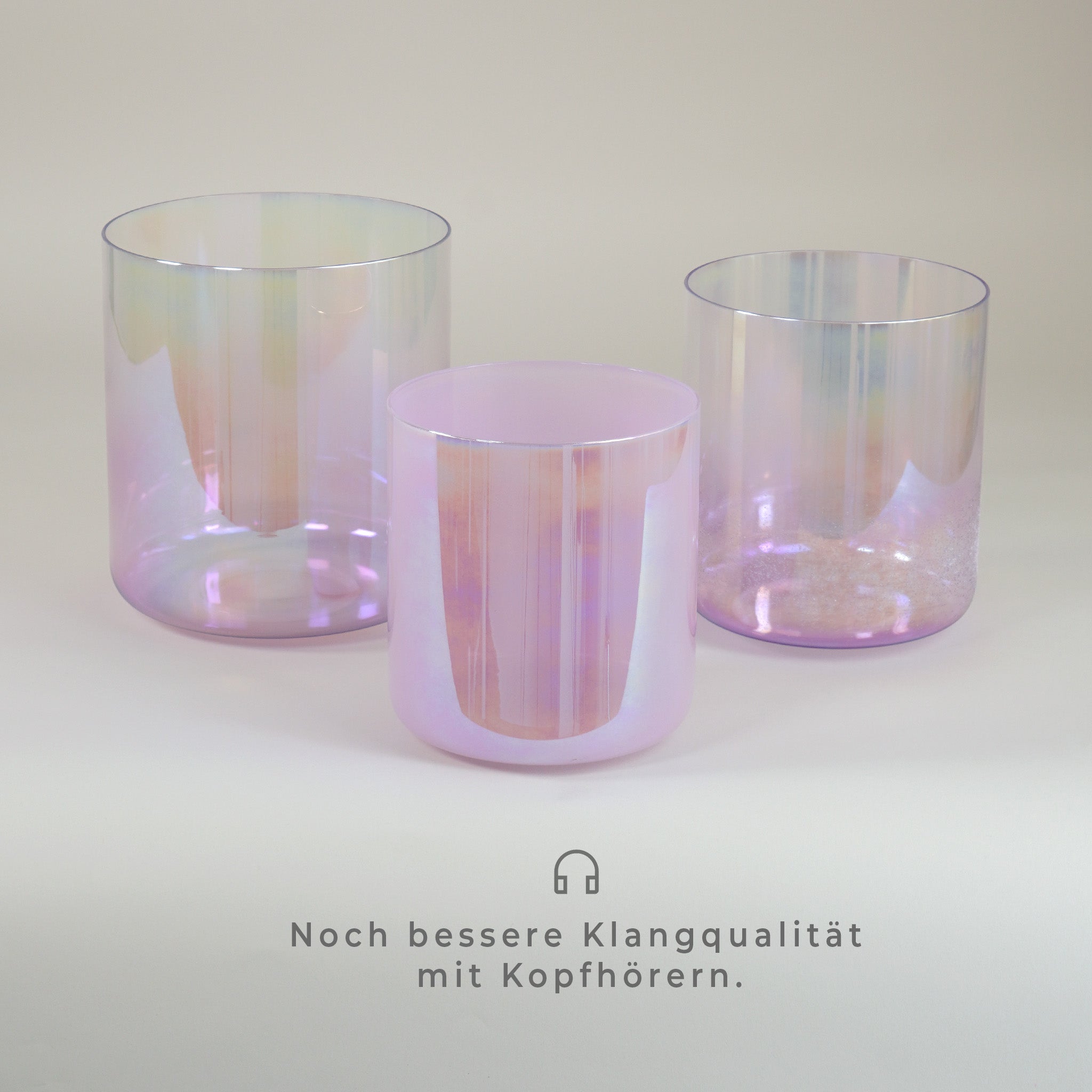 Kristallklangschalen-Set „Purple Harmony“ in 432 Hz I Infinity Bowls®