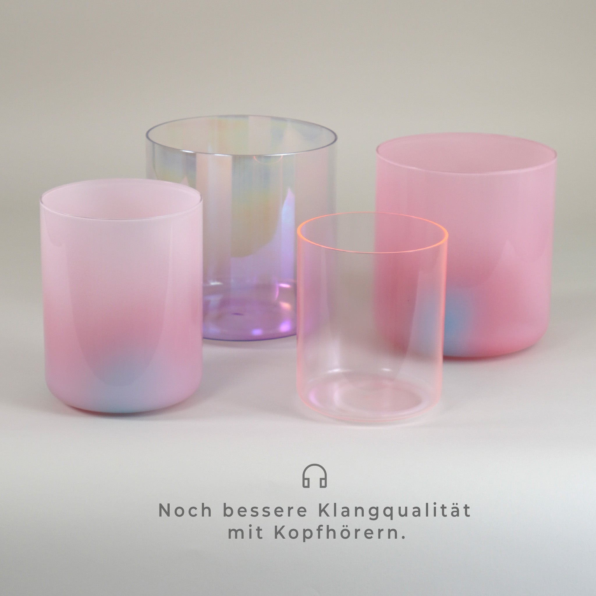 Kristallklangschalen-Set „Radiant of Love“ in 432 Hz I Mayoka Crystal Bowls®