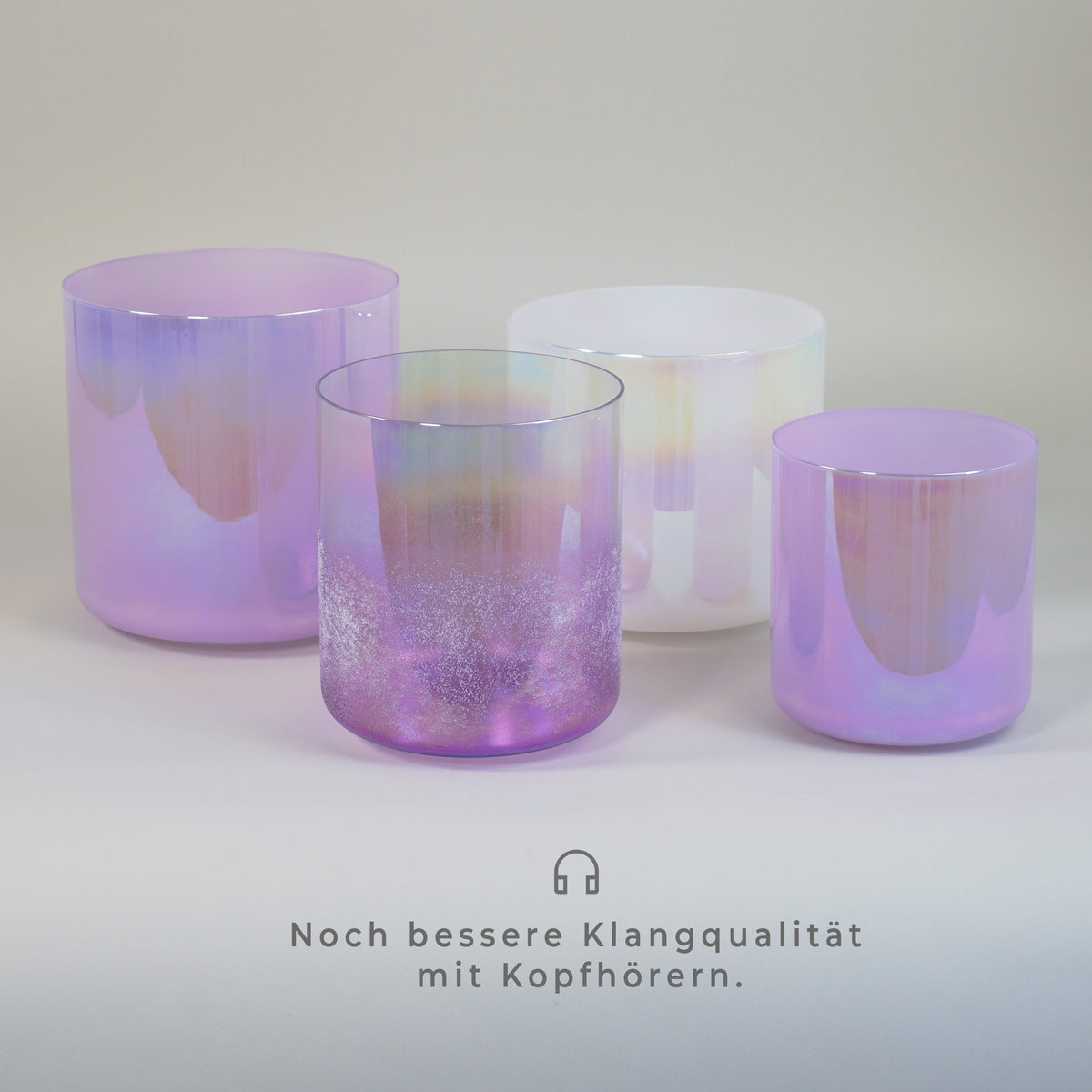 Kristallklangschalen-Set „Sweet Velvet“ in 432 Hz I Infinity Bowls®