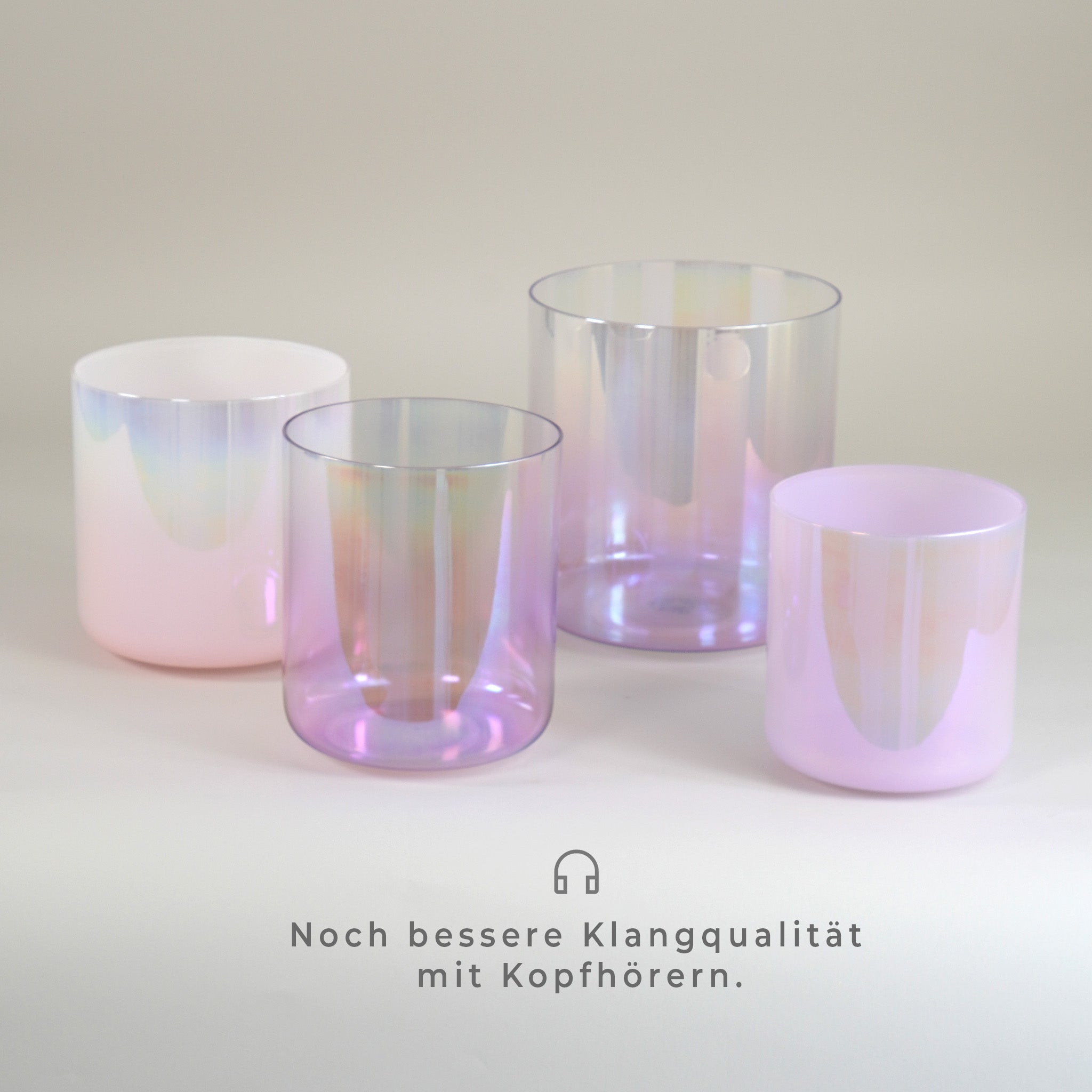Kristallklangschalen-Set „Sweet Velvet“ in 432 Hz I Infinity Bowls®
