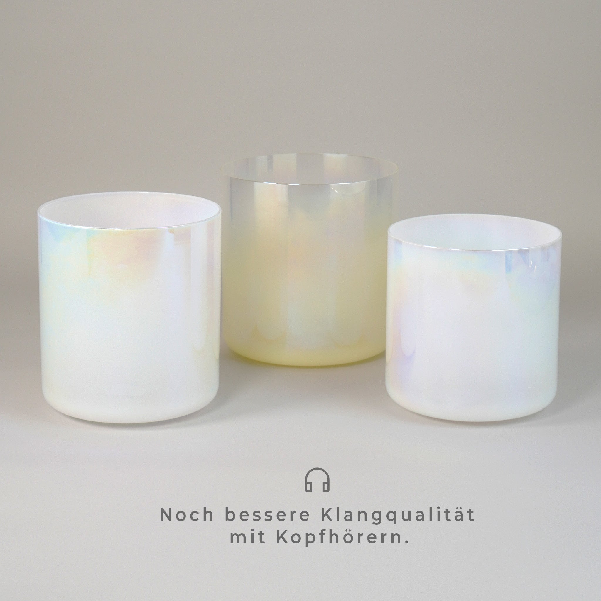 Kristallklangschalen-Set „White Spirit“ in 432 Hz I Infinity Bowls®