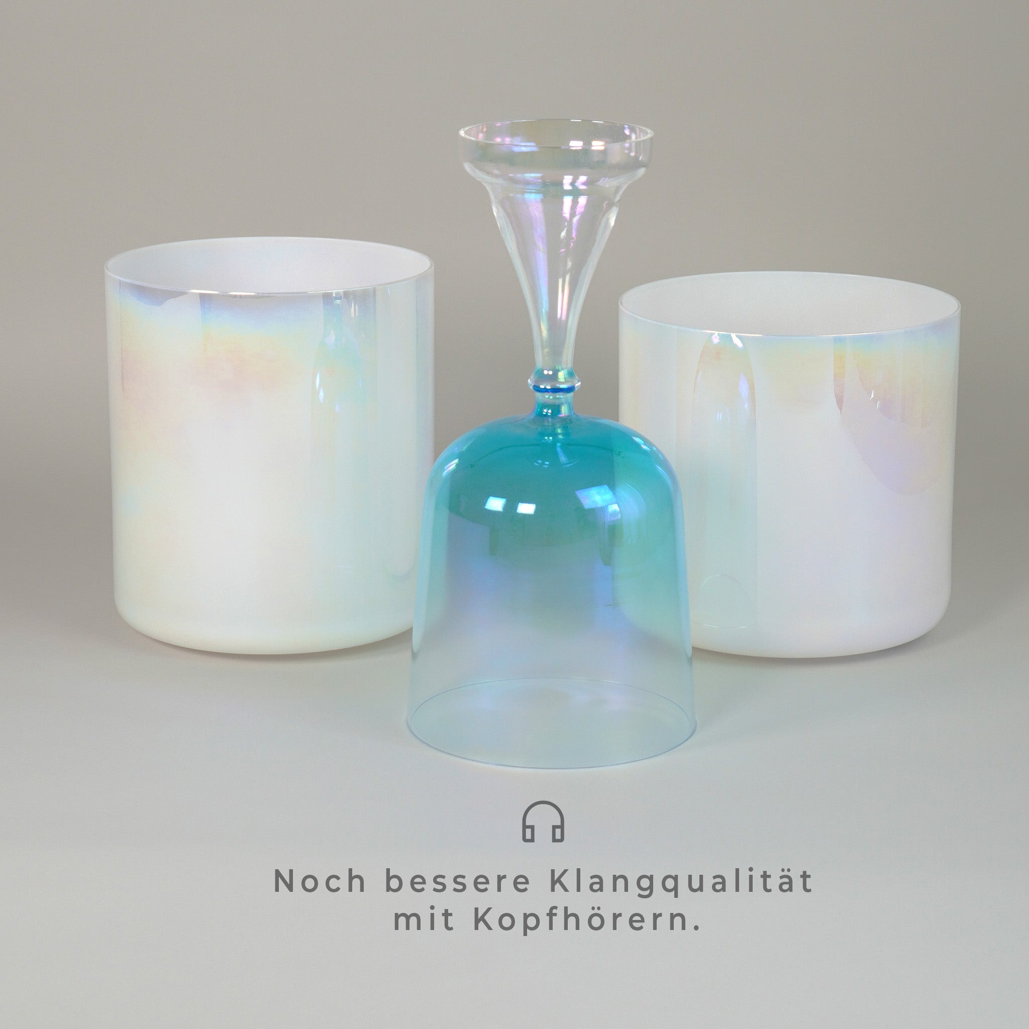 Kristallklangschalen-Set „White Moon“ in 432 Hz I Infinity Bowls®