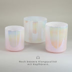 Kristallklangschalen-Set „White  Rose“ in 432 Hz I Infinity Bowls®
