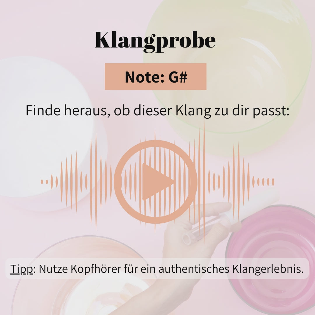 Kristallklangschale EINHORN KRAFTTIER 432 Hz mit Griff - 16 cm | AkashaBowls®